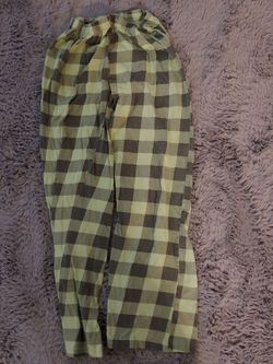 Green & Black Plaid Sweatpants S