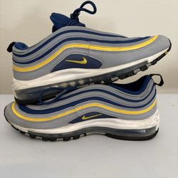 Nike Air Max 97 Michigan Tour Yellow Men’s Sz 9 - 921826-006 Wolf Grey/Gym Blue