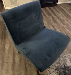 Suede Blue Chair