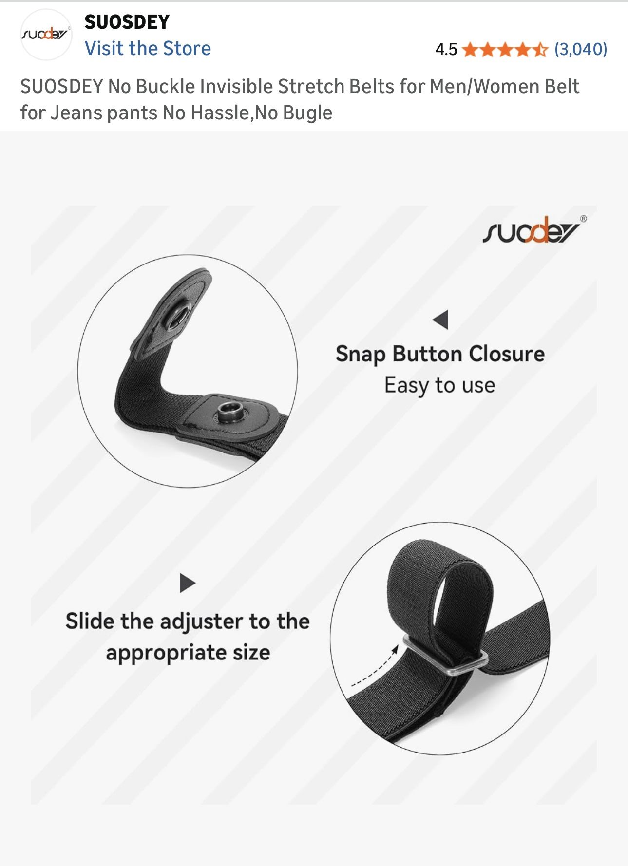 Elastic Adjustable Belt