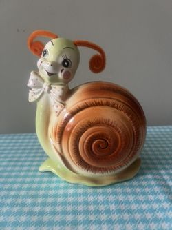 Vintage Enesco Snail Coin Bank