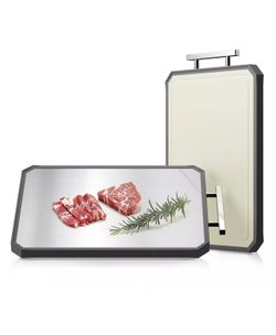 SNOWCLAD Stainless Steel Cutting BoardDouble Sided Steel Cutting Board