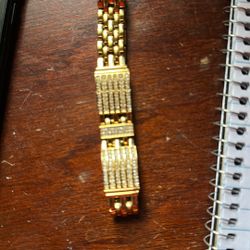 Gold Plated Over Silver Men’s Bracelet 