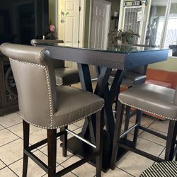 Comedor De 4 Sillas Altas 