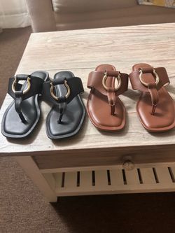 Gianibergini the black one size 5.5 in great condition and the brown one size 6 new, both for 25