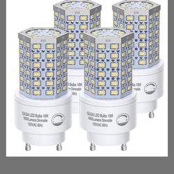 BMXKPO GU24 LED Light Bulb Dimmable 10W,4000K,1600 Lumens(100W Equivalent),Replace CFL Twist-In 2 Prong Light Bulb (4-Pack)