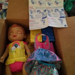 3 Step Baby Alive Doll Like New Baby Toddler Little Girl W/Outfit And Instructions 