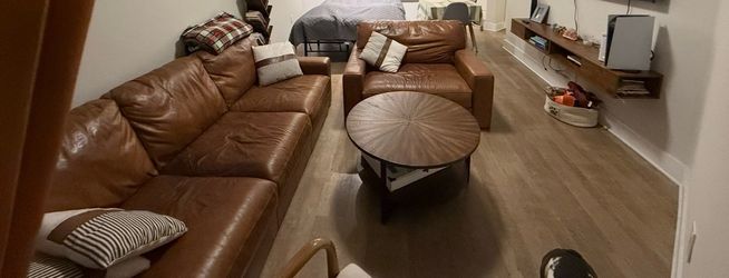 Brown Leather Sofa