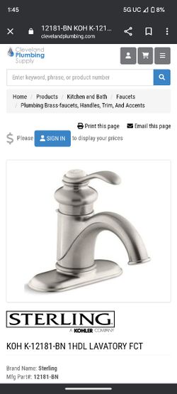 Kohler Lavatory Faucet