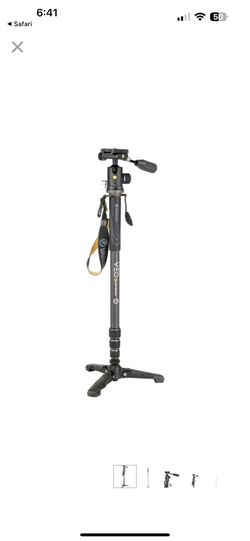 Vanguard Carbon Fiber Monopod with Tri-Feet and VEO BP-120T Ball Head