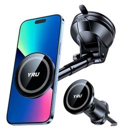 YRU Magnetic Car Phone Mount Set