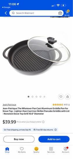 Jean Patrique Cast Aluminum Griddle Pan with Lid