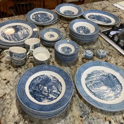 Currier & Ives Dish Set