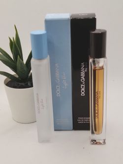 Dolce&Gabbana 

2 Travel Sprays 

1  Eau de Parfum Travel Spray
1 Eau De Toilette Pour Homme 

.33 fl ⭐️