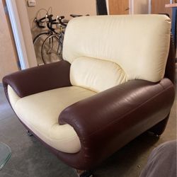 Genuine Leather  Retro Love Seat 