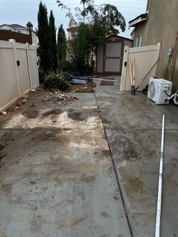 Vinyl fence and a door