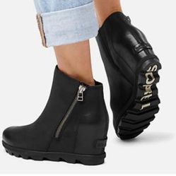 SOREL Joan of Arctic Wedge II Zip black size 12 