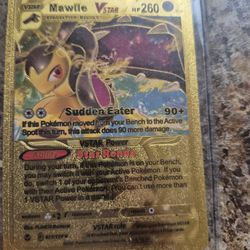 Pokemon Mawile VSTAR Gold Foil Fan Art Textured Collector Card HP260 071/195