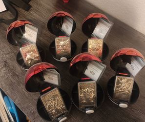Gold pokemon burger king cards