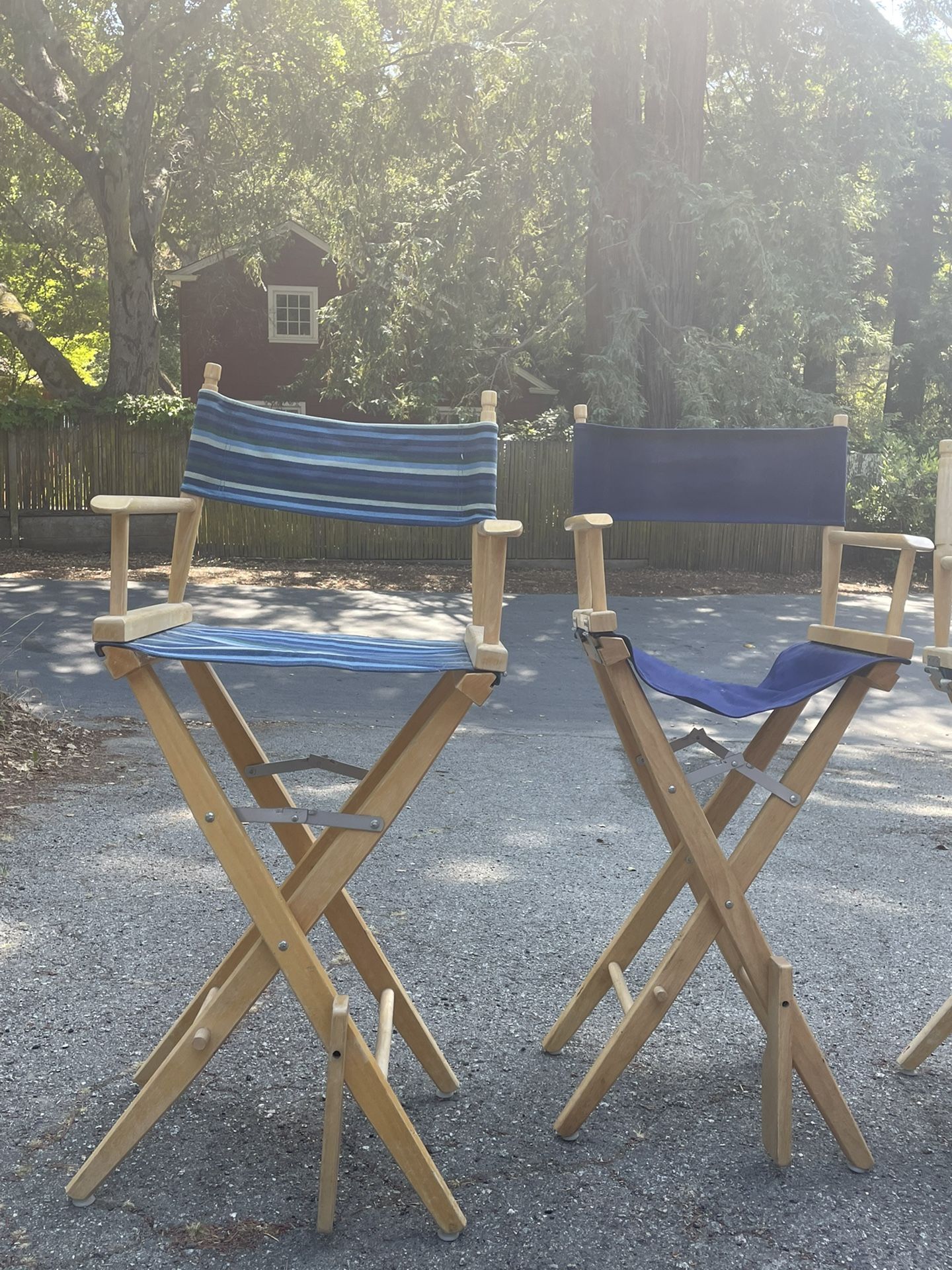 3 Wooden Director Studio Chairs