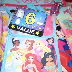 disney princess backpack 6 pc