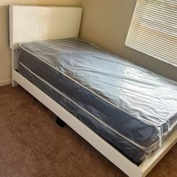 Twin Size Bed And MATTRESS New Mattress TWIN With Twin Bed Frame CAMA INDIVIDUAL NUEVA 
