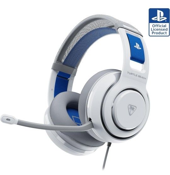 Turtle Beach Atlas 200 Wired Gaming Headset Officially Licensed for PlayStation, PS5, PS4, 50mm Nanoclear Drivers, Flip-to-Mute Mic, Memory Foam
