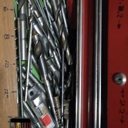 Tool box and drill bits of all sizes