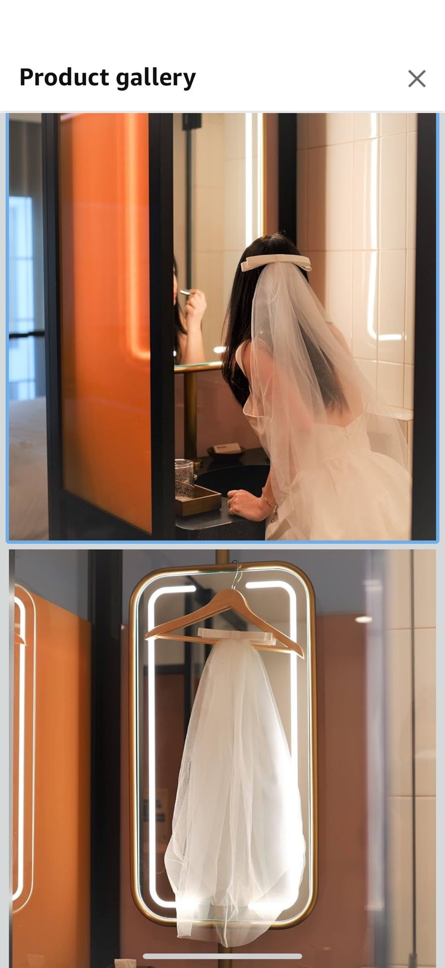 White Satin Bow Veil