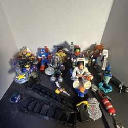 Fisher-Price Rescue Heroes Lot 8 Figures Captain America Gear Accessories
