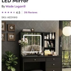 ✨ Awilda Makeup Vanity Set with LED Mirror & Stool, $200 (or $150 if you pick up today!)  Used only 4 months, in great condition. Moving out so sellin