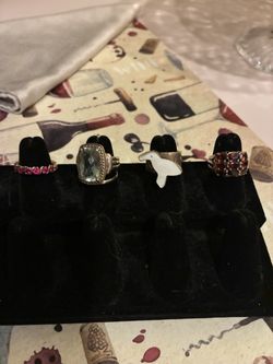 Sterling, Silver, And Gemstone Rings