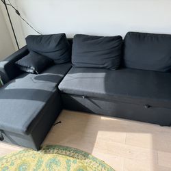 Black Pull Out Couch 