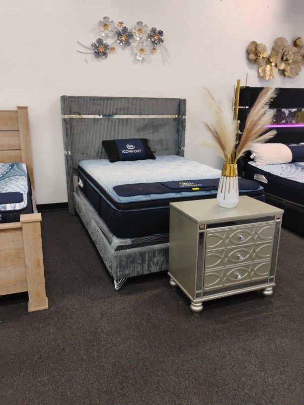 Queen Bed Frame Corduroy Special $299