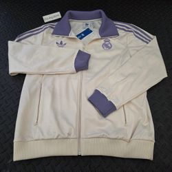ADIDAS Real Madrid CF OG Track Top Wonder White & Lilac Men’s Jacket Sz XL NWT