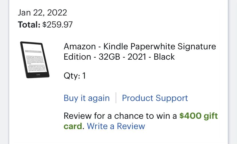 Amazon Kindle Paper white Signature Addition 2021