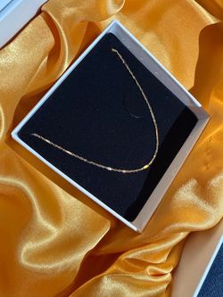 14K Dainty Bar Chain Necklace