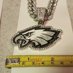 New Eagles Football Chain 20" Or 24" Necklace. Other Teams AVAILABLE Sold Seperately SHIPPING AVAILABLE 