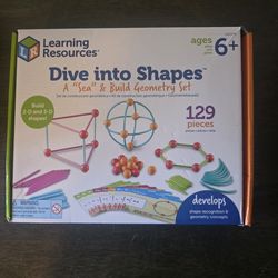 Learning Resources Dive into Shapes! A "Sea" and Build Geometry Set