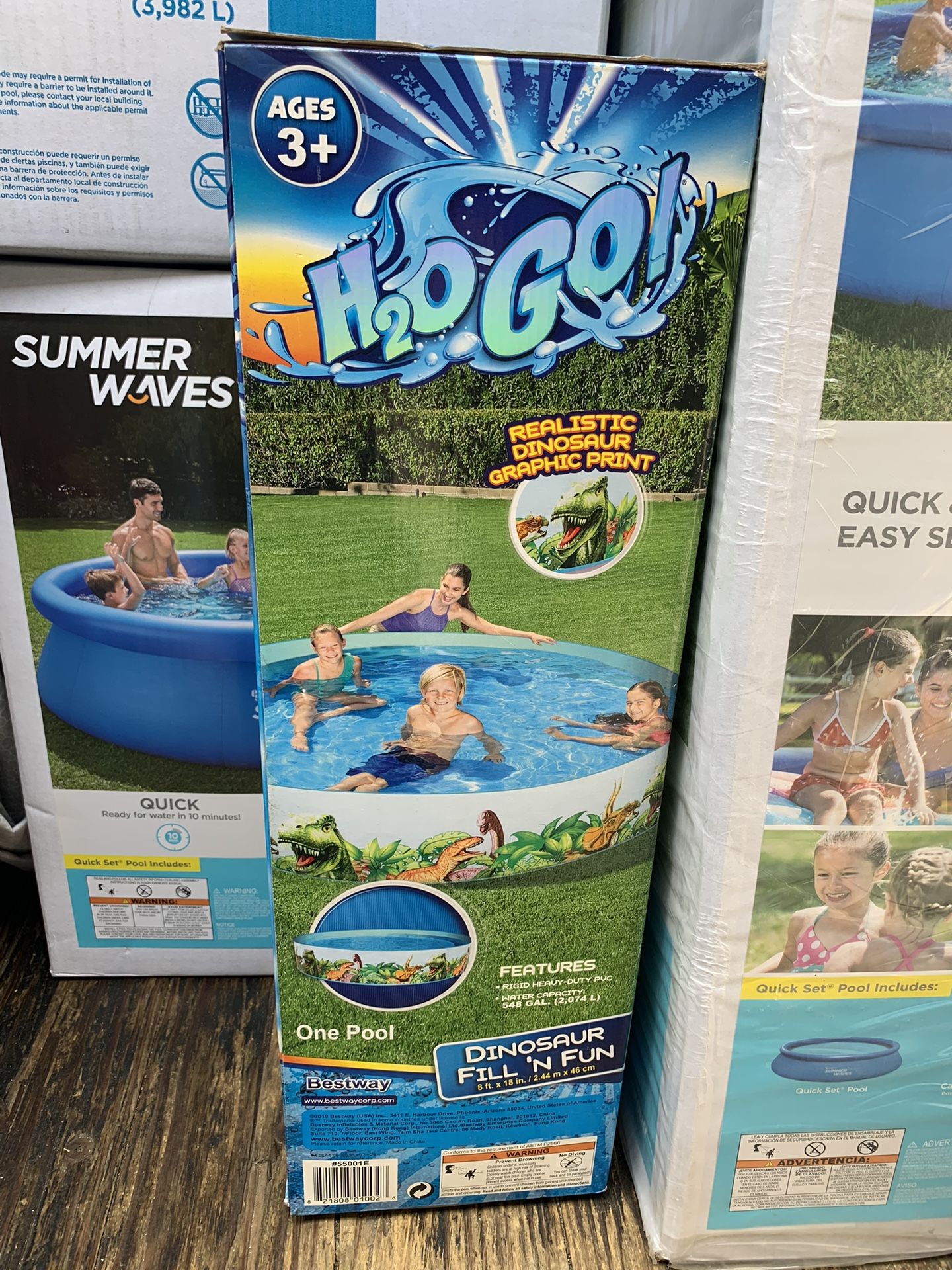 H2O Go 8ft Dinosaur Fill N Fun Swimming Pool 🏊♀️