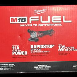 M18 FUEL 18V Lithium-lon Brushless Cordless 4-1/2 in./5 in. Grinder w/Paddle Switch (Tool-Only)