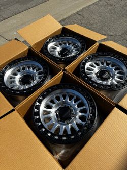 KMC KM552 IMS 6x5.5 and 6x135 17" Wheels Machined with Black Lips