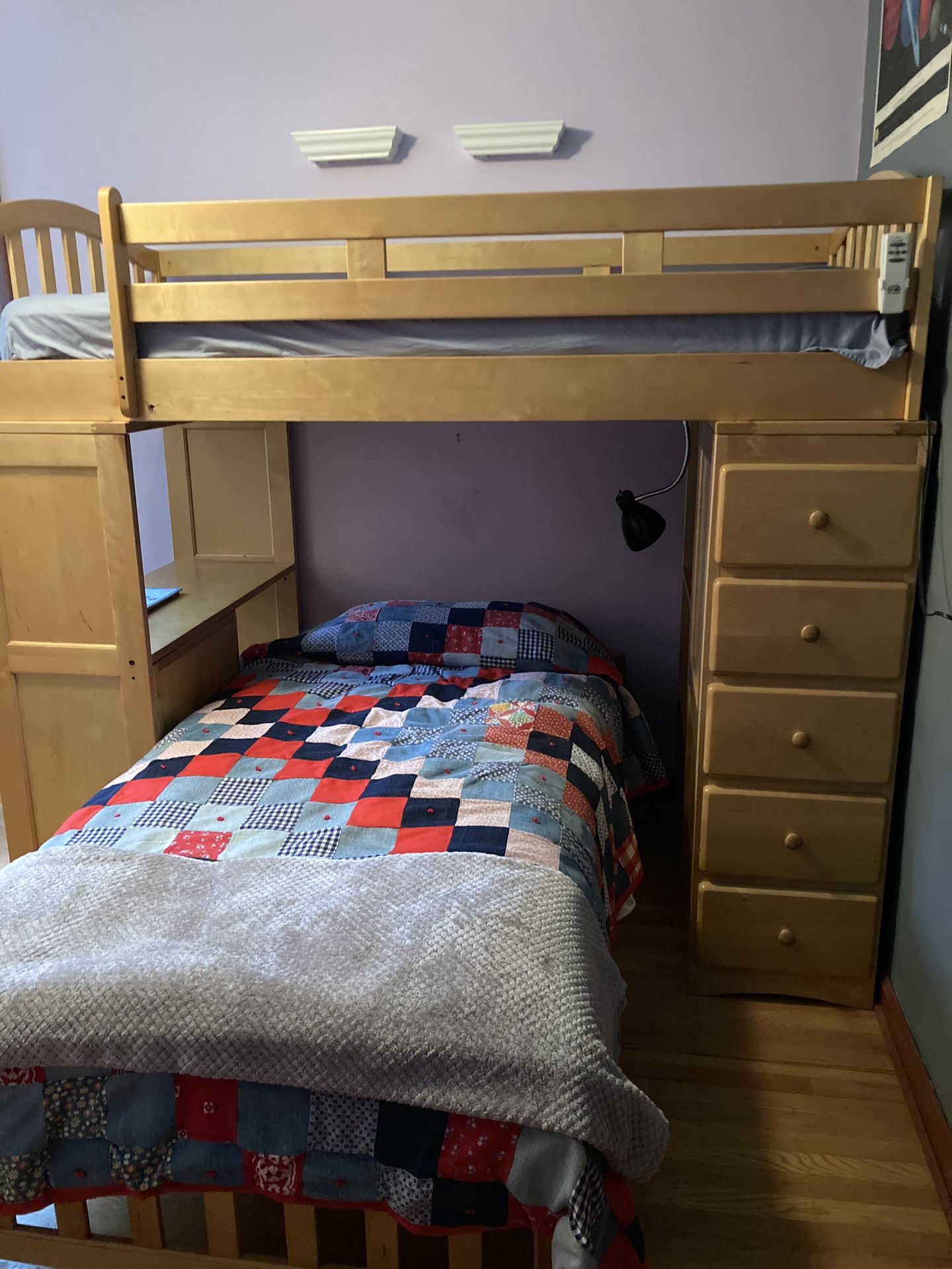 Solid Bunk Frame and Mattress