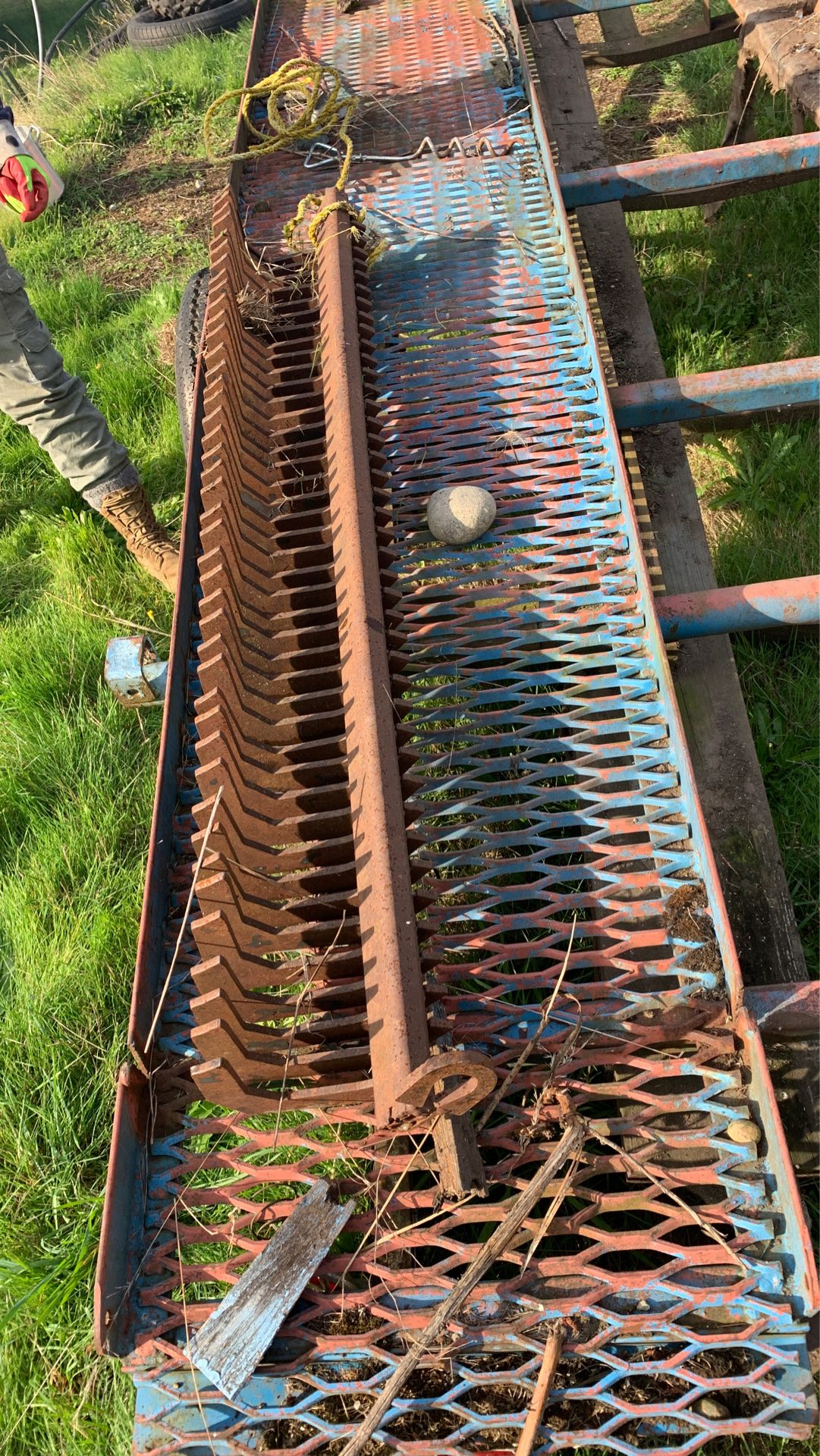 Homemade rock rake for tractor 60”wide