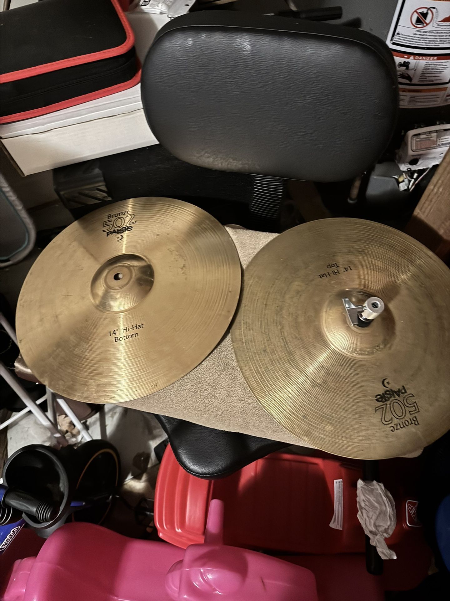 Paiste Hi Hat Cymbals Pair Top And Bottom