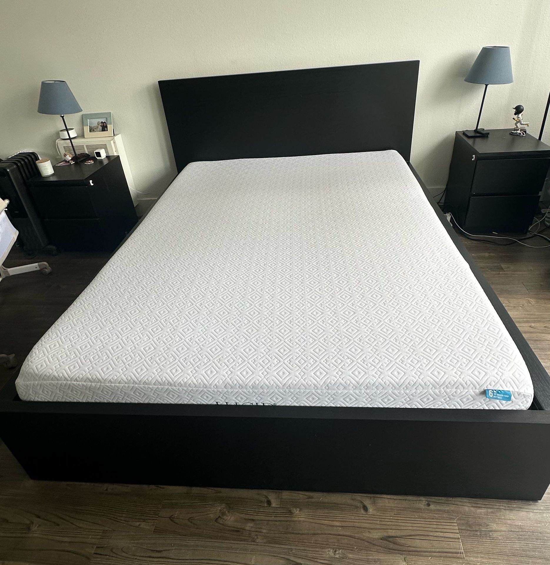 Malm Queen Size Bed Frame With Optional Mattress