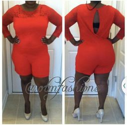 Red Shorts Jumper (1X - 3X)