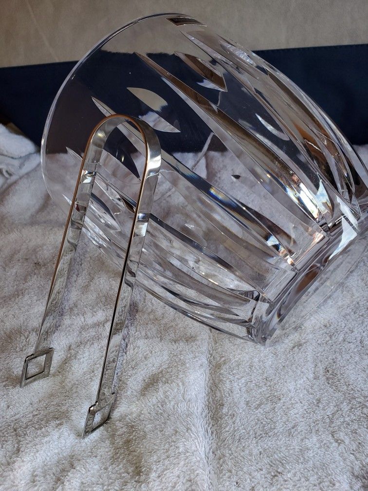 New Waterford Crystal Ice Bucket With Silver Tong and DOZENS more items posted here