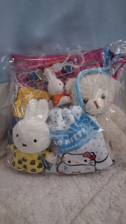 Miffy & Hello Kitty Plush Toy Bundle Gift Bag