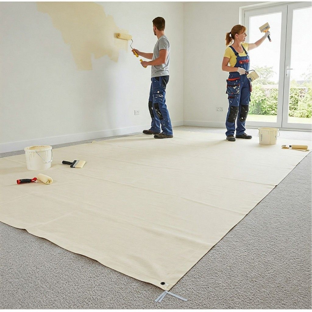 Canvas Floor Covering For Art Projects